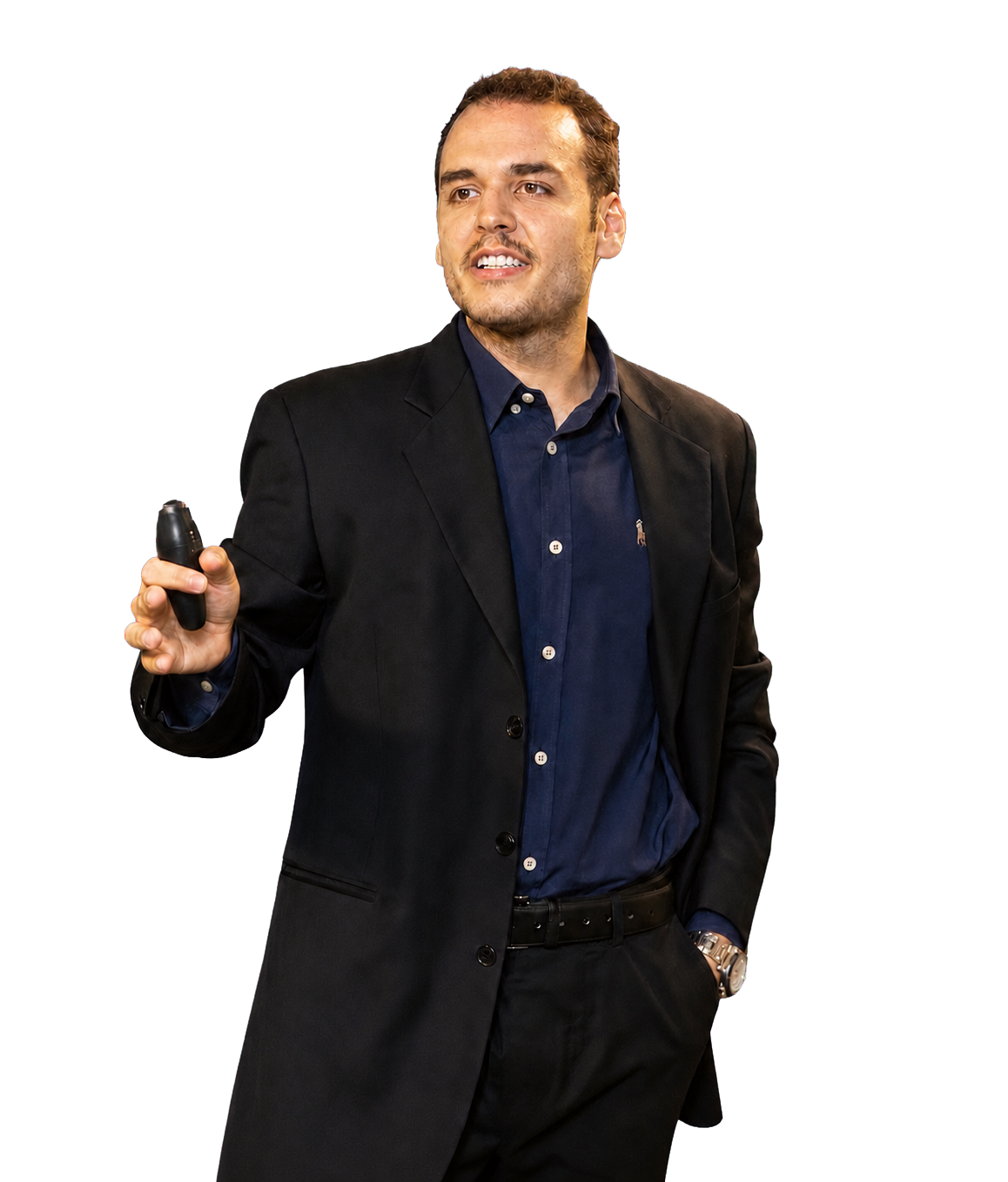 Matheus Libonatti apresentando uma palestra